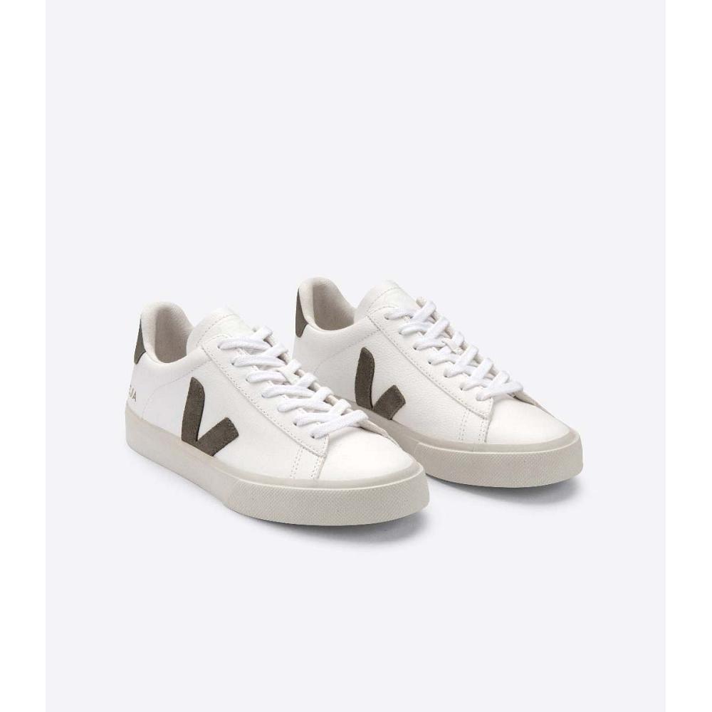 Veja CAMPO CHROMEFREE Low Tops Sneakers Damske White/Khaki | SK 593KOR